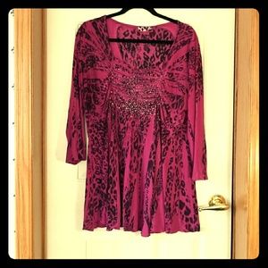 Super soft purple/black blouse Plus size